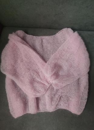 Свитер паутинка из мохера 5