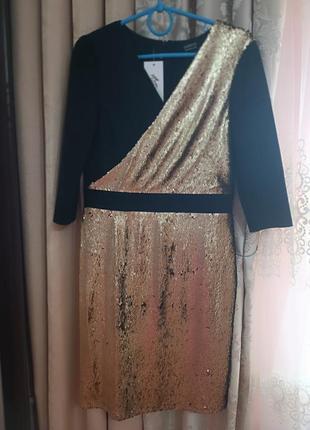 Вечернее платье с пайеткой. ткань из стрейч ткани комфортная и удобная m / l1 фото
