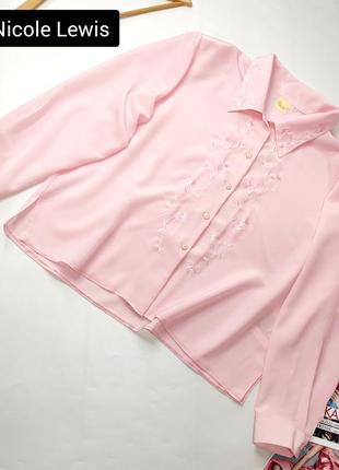 Сорочка жіноча рожевого кольору з вишивкою від бренду nicole lewis 20