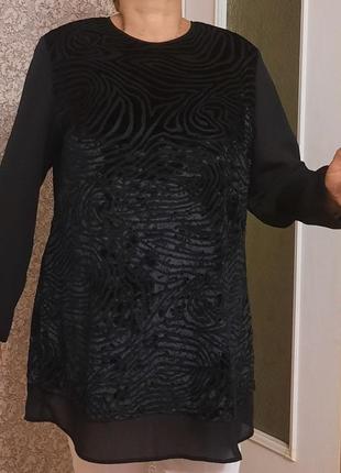 Женская черная туника tru, большой размер6 фото