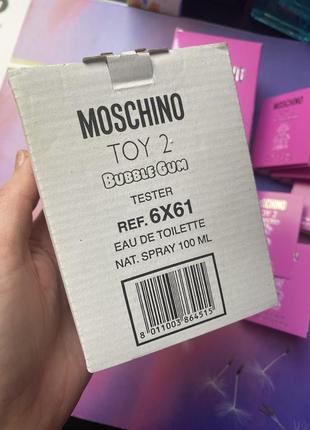 Moschino toy 2 bubble gum (edt) туалетна вода edt 100 ml spray tester (оригінал)2 фото