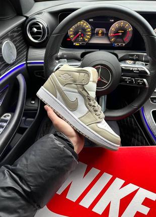 Кроссовки air jordan 1 retro linen beige
premium