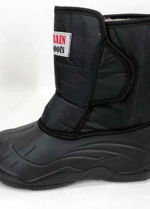 Сапоги мужские утепленные, обувь зимняя рабочая для мужчин. цвет: черный4 фото