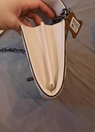 Світло бежева сумочка клатч шанель з довгим ремінцем7 фото