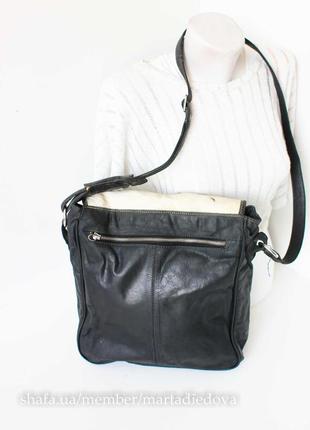 Шкіряна сумка портфель портмоне, вставка з вовни, натуральна шкіра3 фото