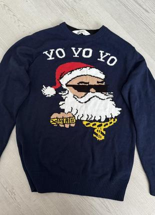 Кофта новорічна новорічний светер 146-152 см h&m