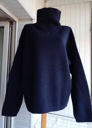 Брендовый шерстяной толстый свитер поло большого размера батал4 фото