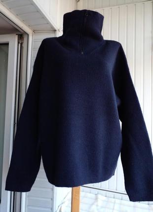 Брендовый шерстяной толстый свитер поло большого размера батал3 фото