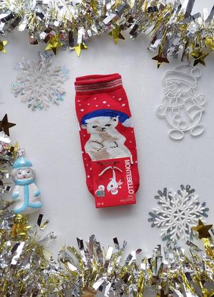 Дитячі,підліткові махрові зимові новорічні шкарпетки монтебелло 7-9 років 20-22 см ніжку.туреччина..9 фото