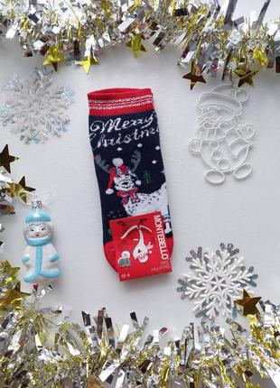 Дитячі,підліткові махрові зимові новорічні шкарпетки монтебелло 7-9 років 20-22 см ніжку.туреччина..6 фото