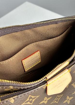 Повсякденна коричнева брендована сумочка від louis vuitton6 фото