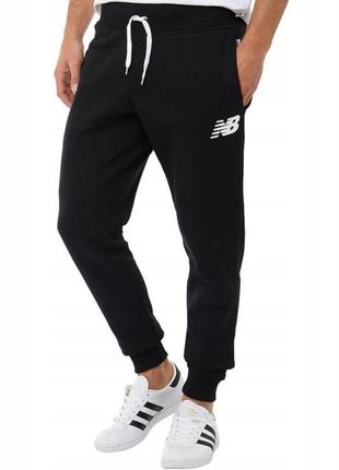 Оригинальные утепленные стильные спортивные штаны new balance slim pant mp71994black черный athletic fit2 фото