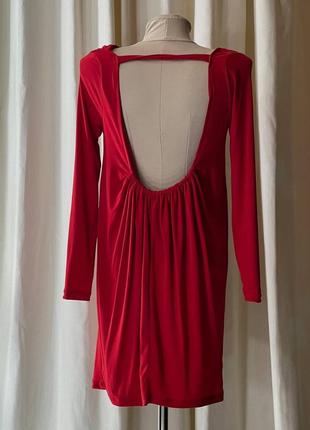 Шикарное красное вечернее платье с открытой спиной2 фото