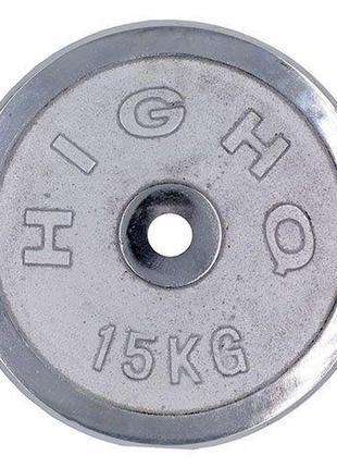Млинці (диски) хромовані highq sport та-1455 15кг срібний (58508017), fdso