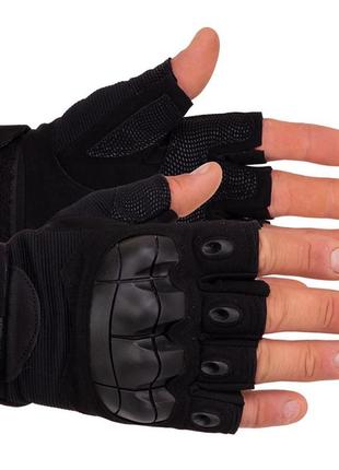 Тактичні рукавички з відкритими пальцями bc-8788 m чорний (07508044), fdso