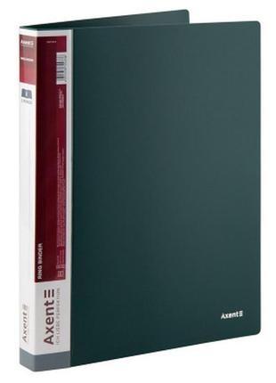 Папка на кільцях axent а4 з 2 кільцями 700 мкм 25 мм зелена (1207-05-a)