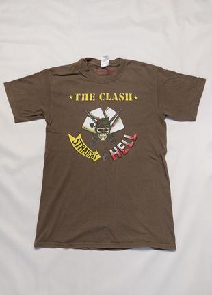 Футболка мерч gildan vintage the clash straight to hell fifth column classics