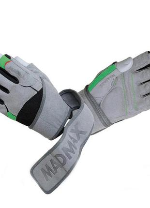 Перчатки для фитнеса mfg-860 s серо-зеленый (07626016)
