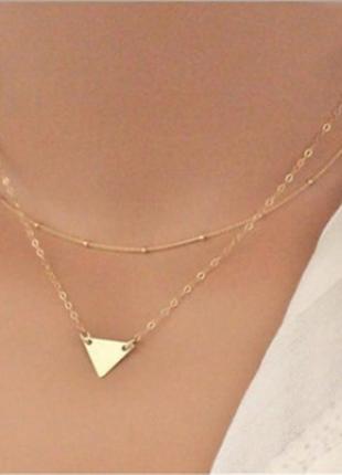 Намисто кольє ui045 ланцюжок кулон підвіска оберег подвійний ланцюжок прекрасний подарунок