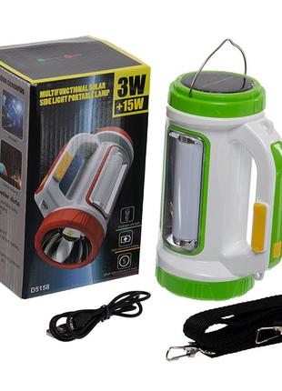 Ліхтар кемпінговий світлодіодний переносний wh-d5158 біло-зелений (59577019), x-balog