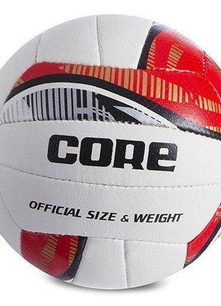 М'яч волейбольний composite leather core crv-038 no5 біло-червоний (57429280)