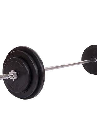 Штанга прямая с обрезиненными блинами shuang cai sports ta-1139 68кг черный (58363125), zelart
