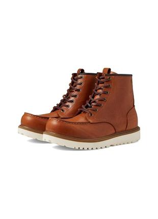 Кожаные мужские ботинкиecco staker moc toe tie premium lace boot 41-42 размер2 фото