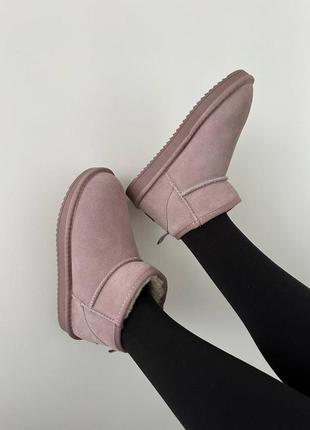 Жіночі ugg ultra mini pink suede 🩷