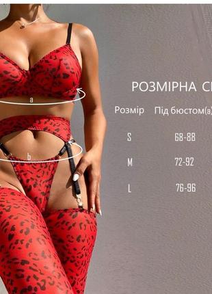 Комплект эротического белья – соблазнительное нижнее белье для женщин – sofia amber  с чулками – красный10 фото