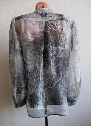 Шифонова блузка з майкою принт дерева tu5 фото