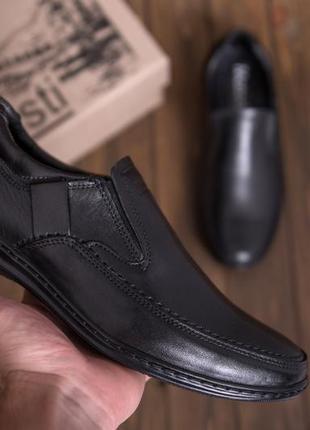 Мужские кожаные туфли matador officer shoes черные стильные классические из натуральной кожи *5230р*2 фото