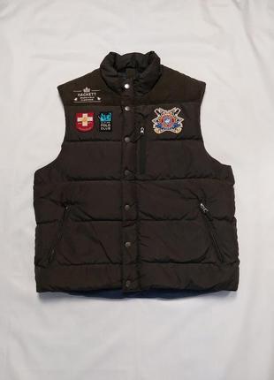 Пухова жилетка hacket london embroidered down vest