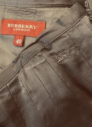 Натуральная 100% шёлк брендовая юбка burberry оригинал цвет шоколад7 фото