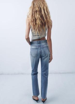 Прямые джинсы с высокой посадкой zara, 38, 46р, оригинал2 фото