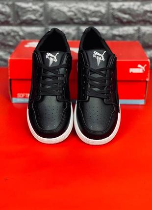 Кроссовки женские пума puma basket cali black white стильные пума, хит!5 фото