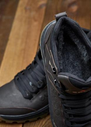 Високі зимові чоловічі черевики на хутрі шкіряні теплі зима, спортивні черевики...