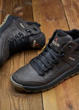 Високі зимові чоловічі черевики на хутрі шкіряні теплі зима, спортивні черевики...