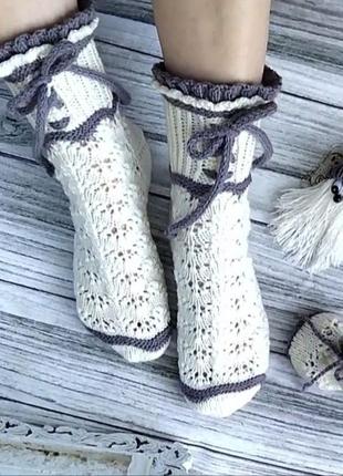 Набір для подарунка - красиві жіночі шкарпетки + ажурна косметичка + магніт гномик1 фото