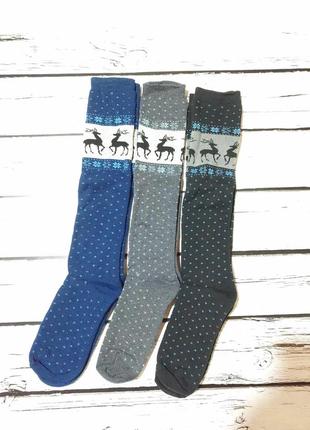 Гольфи носки шкарпетки жіночі високі теплі махрові зимові термо4 фото