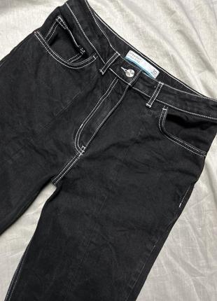 Чёрные прямые джинсы с разрезами next6 фото