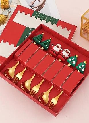 Новогодний набор ложек и вилок