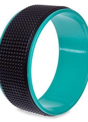 Колесо-кольцо для йоги fit wheel yoga fi-2429   черно-мятный (56508021)