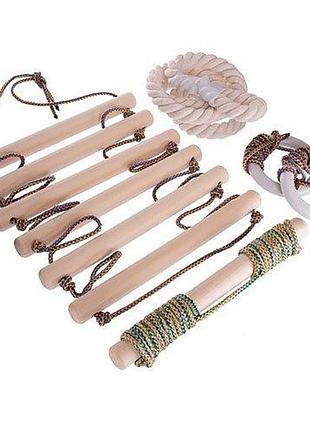 Навесной набор для шведской стенки l-0504 коричневый (58508030), fdso