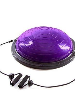 Балансировочная платформа с эспандерами fi-1924 фиолетовый (56429310), no branding