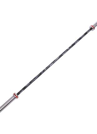 Гриф для штанги олимпийский прямой для кроссфита ta-7234 черный (58363092), zelart