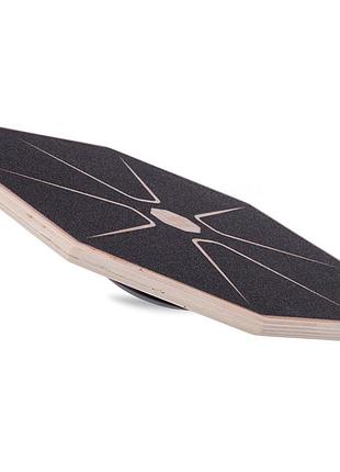 Диск балансувальний wood balance board fi-4013 коричневий (56363207), zelart
