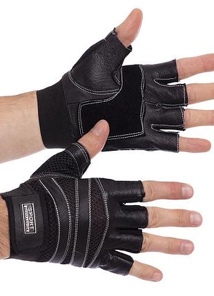 Рукавички для кросфіту та воркауту sport bc-1018 l чорний (07429087), no branding