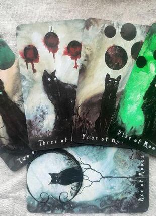 Гадальні карти таро примарного кота haunted Housses cat tarot таро з котиками котами колода карт4 фото
