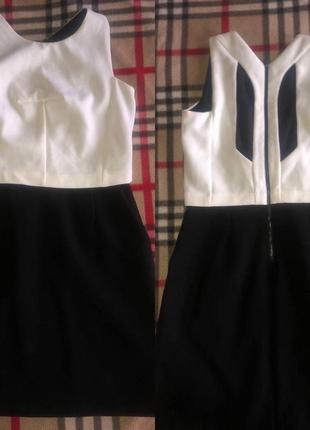 Сукня чорно-біла на блискавці1 фото