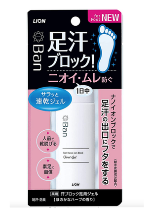 Дезодорант-гель для ніг блокує потовиділення і неприємні запахи, іонний, японія